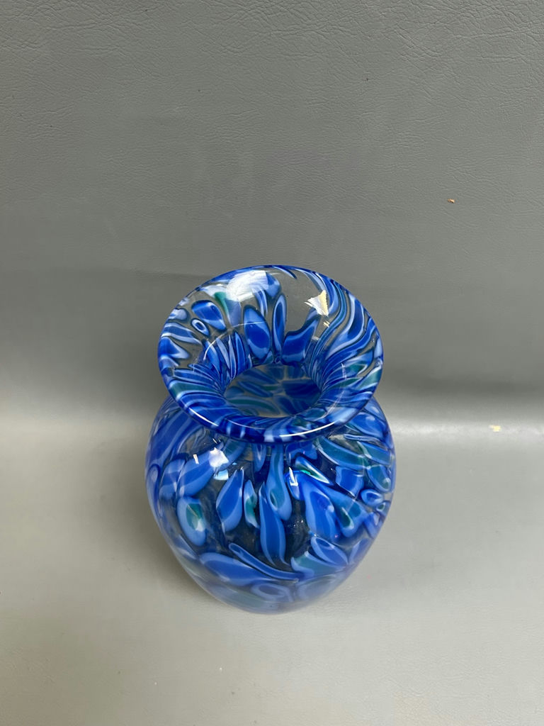Splatter Art Glass Vase - image 6 of 7