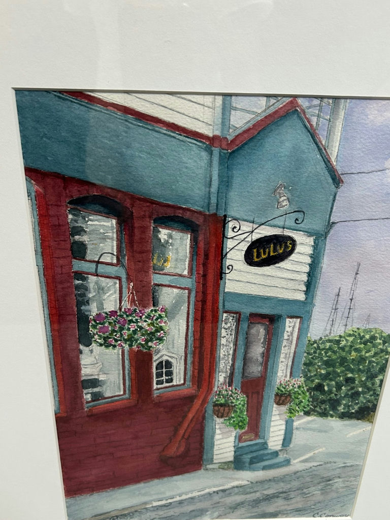 Storefront Watercolor Painting Signed Conway - image 4 of 4