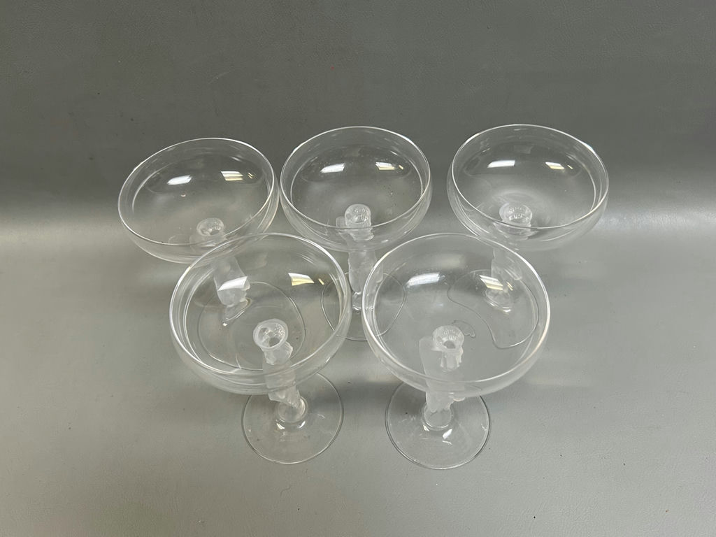 Vintage Bayel Frosted Nude Female Champagne Coupes - image 6 of 6