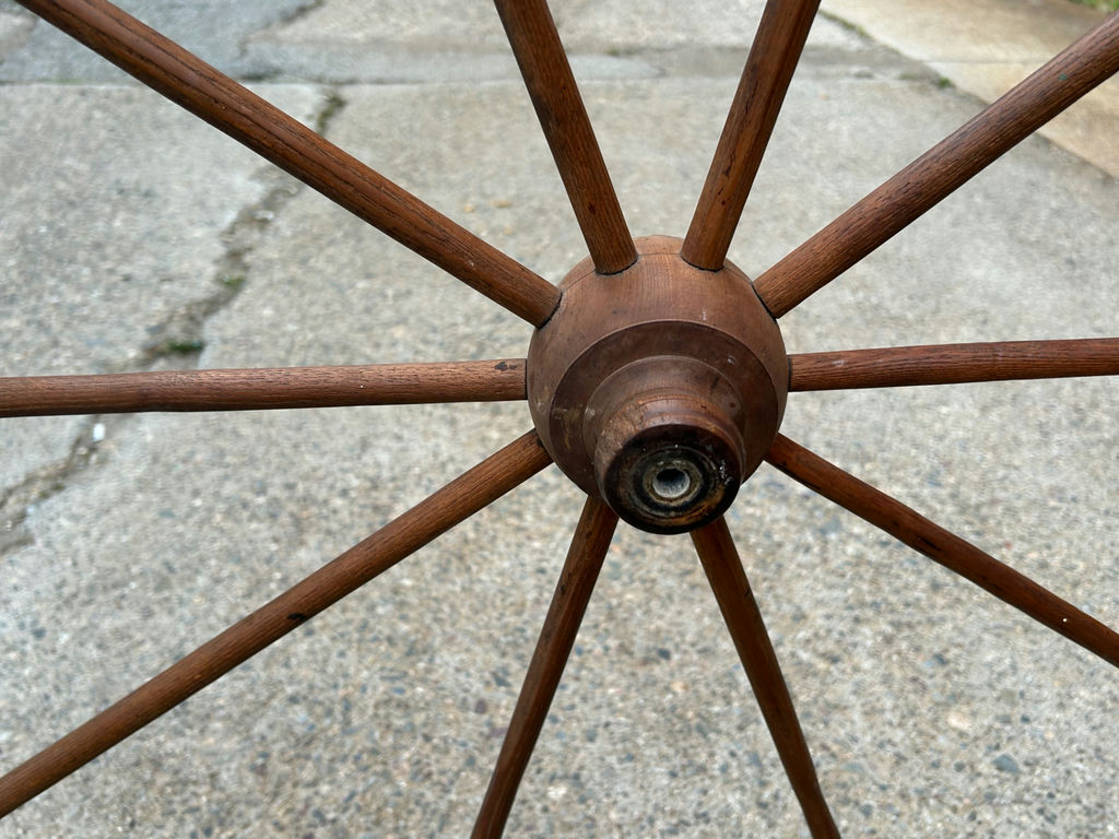 Large Antique Yarn Spinning Wheel - image 2 of 5