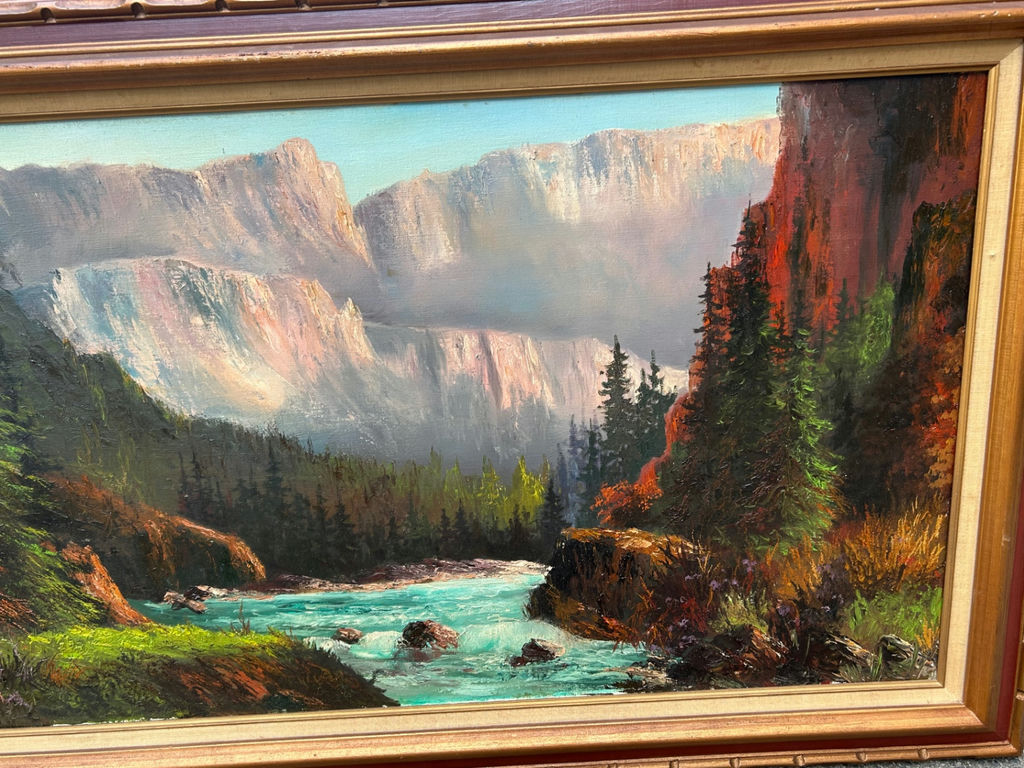Textured Landscape Oil on Canvas - image 2 of 5