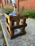 1940s-50s Belmont 5 Gallon Glass Spring Water Bottle and Crate - thumbnail 4 of 8