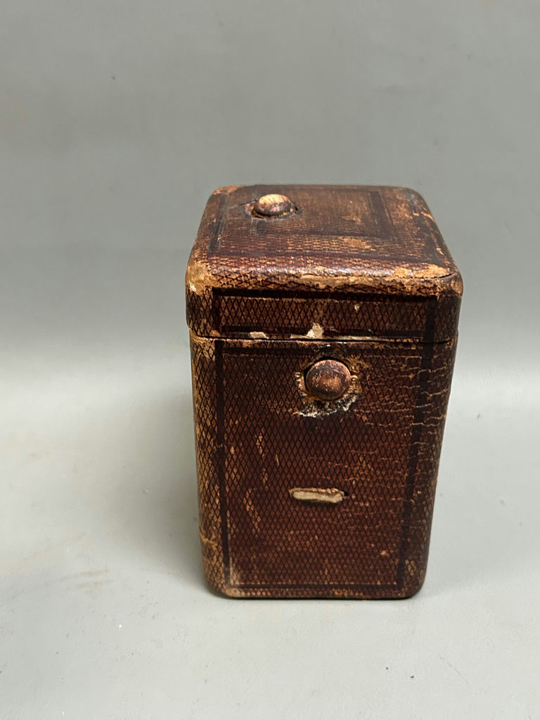 Brass Carriage Clock W/ Leather Case for Tilden Turber Providence RI - image 7 of 9