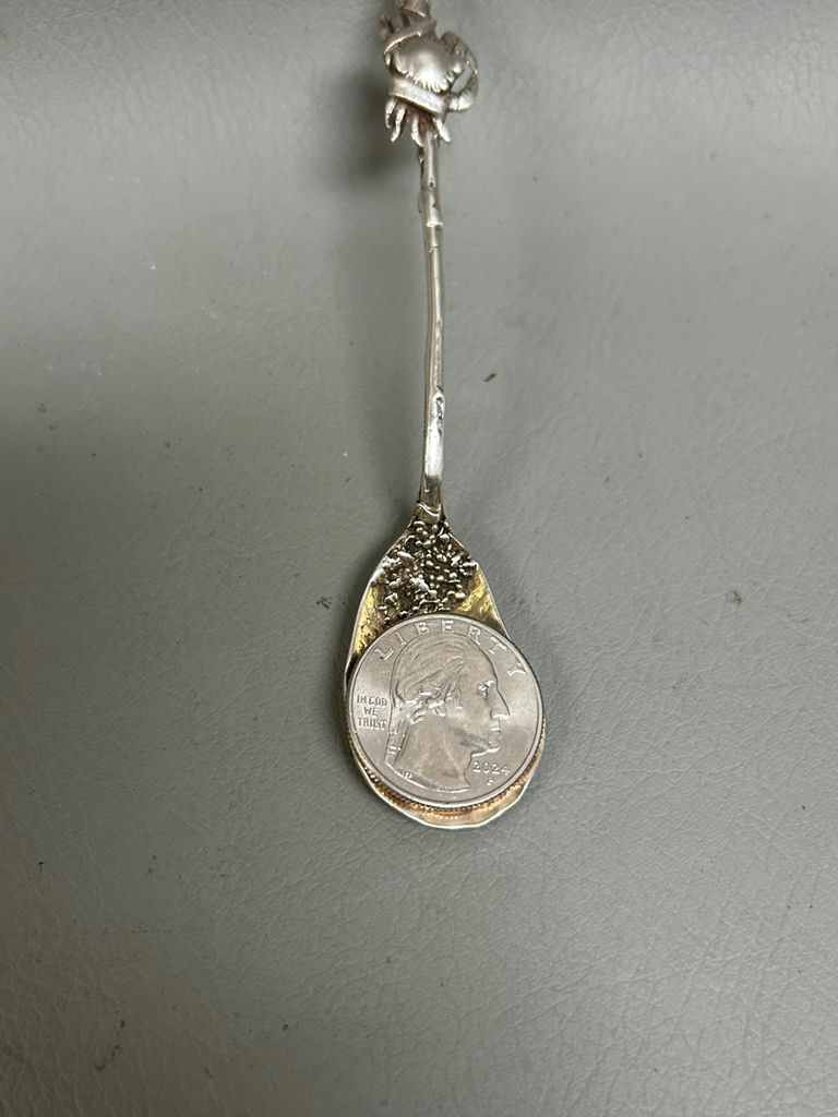 Antique Sterling Gorham Crab Handle Spoon  - image 7 of 9