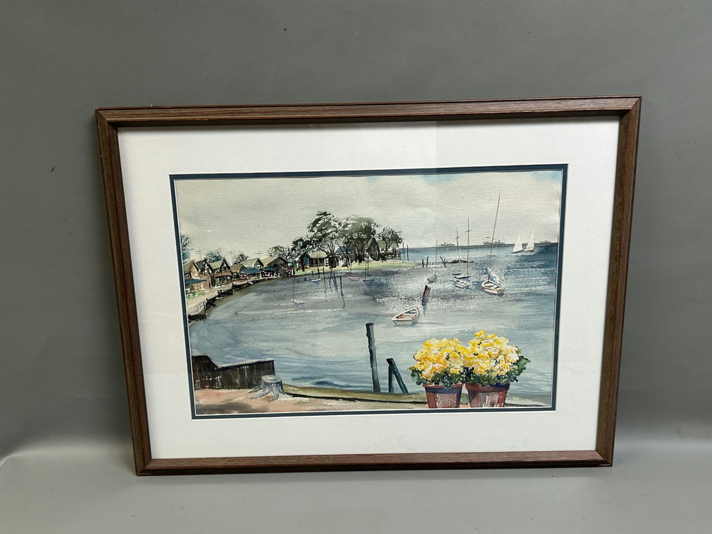 Signed Seascape Watercolor Painting - image 1 of 5