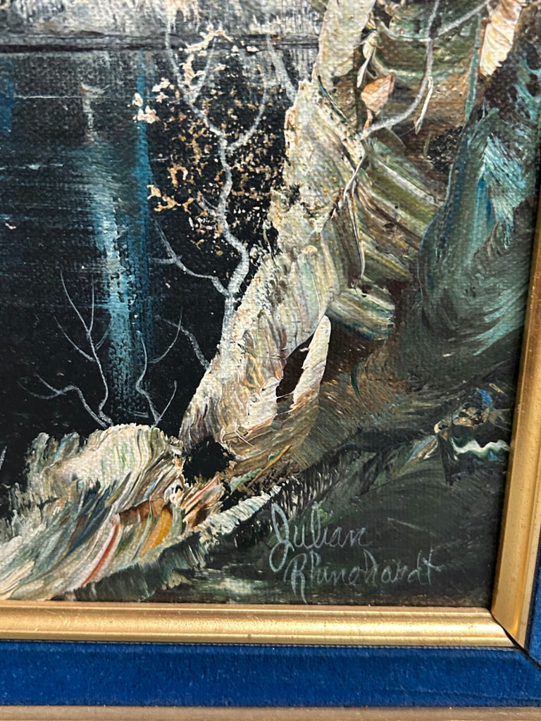 Landscape River Oil on Canvas Signed  - image 3 of 5