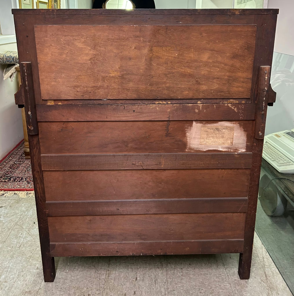 Antique Tiger Oak Buffet Sideboard with mirror. - image 7 of 7