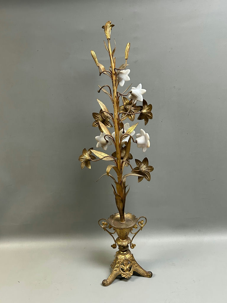Mid-Century French Brass Bouquet 32.5'' - image 6 of 7
