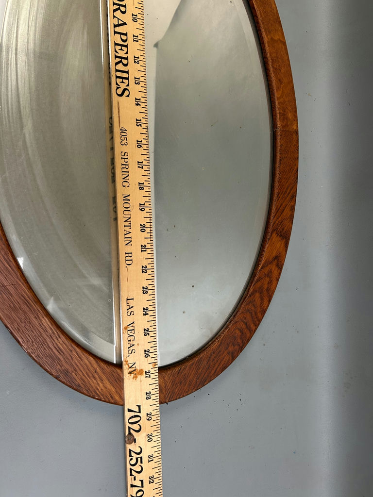 Oval Oak Frame Mirror - image 3 of 4