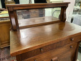 Antique Tiger Oak Buffet Sideboard with mirror. - thumbnail 3 of 7