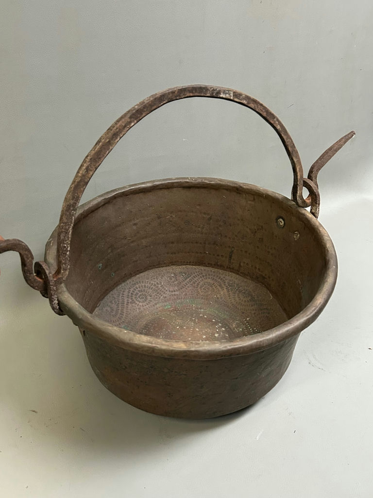Antique Hammered Copper Cauldron  - image 3 of 5