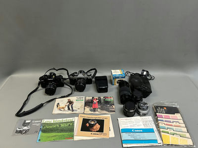 Group of Vintage Canon Cameras  - Image 1 of 6
