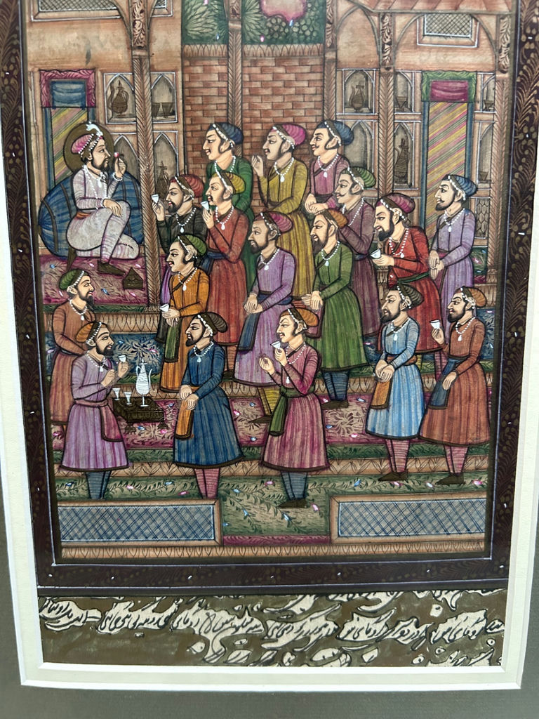 Persian Mughal Dynasty Court Painting  - image 3 of 5