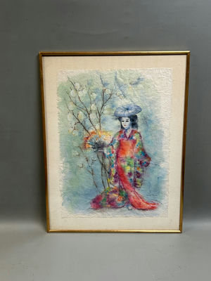 Watercolor Portrait of Lady Signed - Image 1 of 6