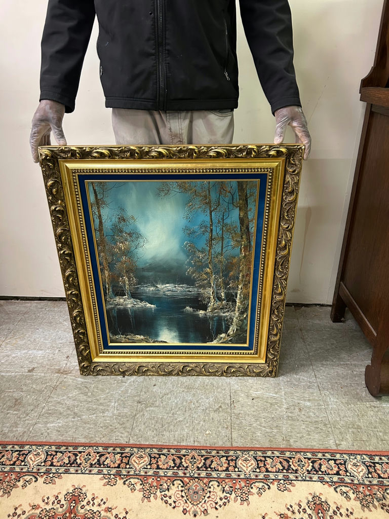 Landscape River Oil on Canvas Signed  - image 2 of 5