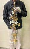 Mid-Century French Brass Bouquet 32.5'' - thumbnail 2 of 7