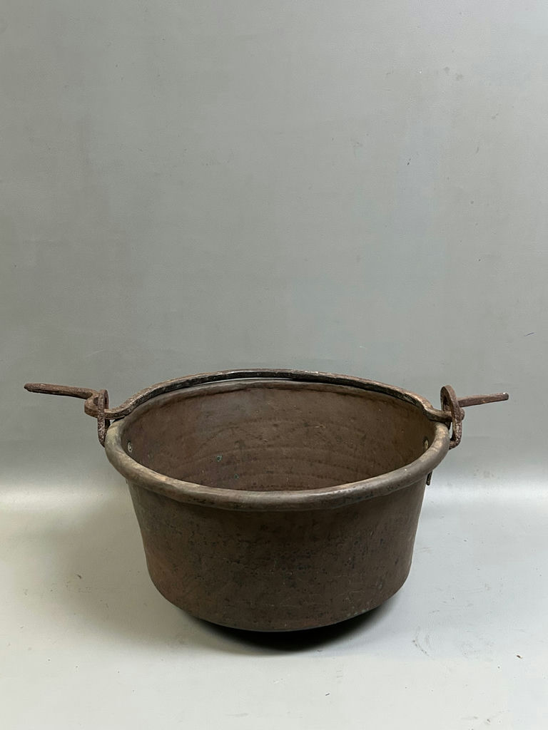 Antique Hammered Copper Cauldron - image 1 of 5