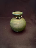 handcrafted Japanese-style raku pottery vase - thumbnail 1 of 2