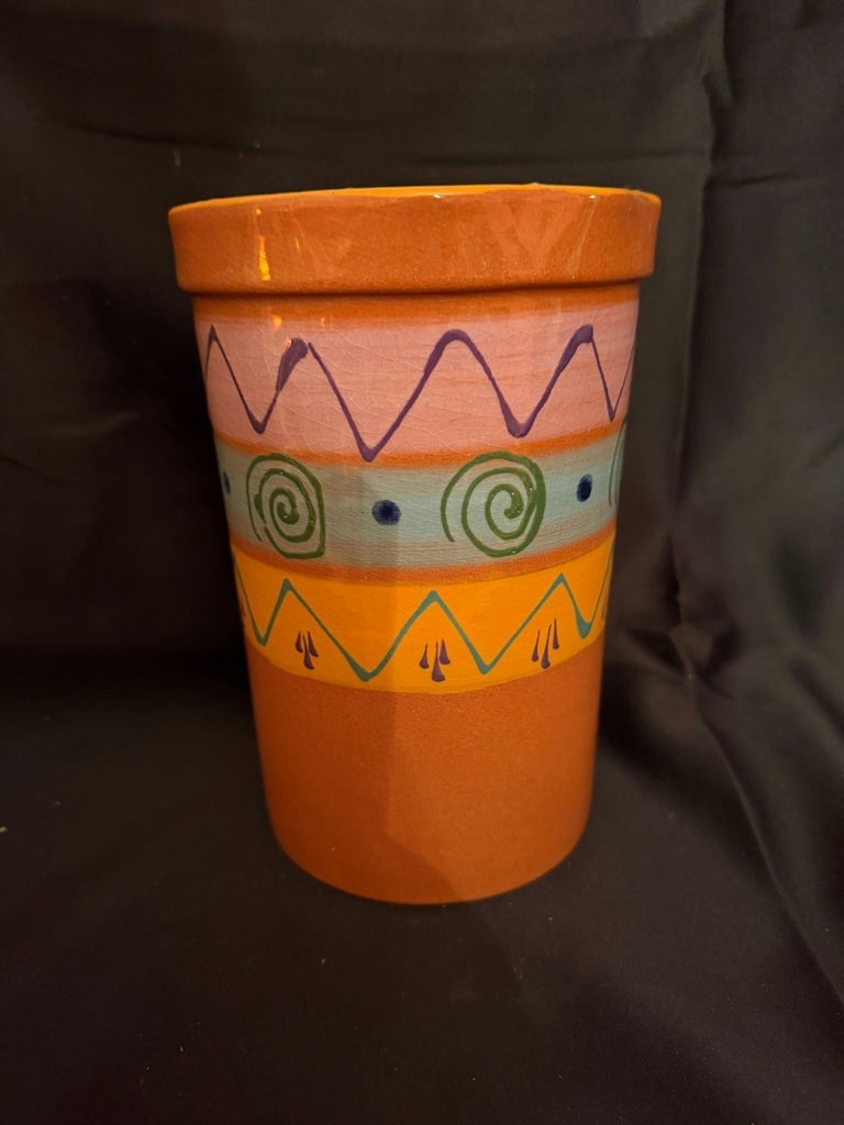 hand-painted terracotta planter - image 4 of 6