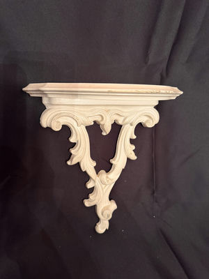 vintage-style decorative acanthus leaf wall shelf - Image 1 of 4