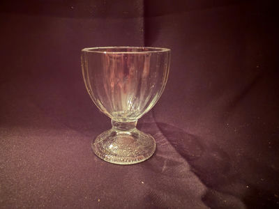 vintage clear glass egg cup - Image 1 of 5