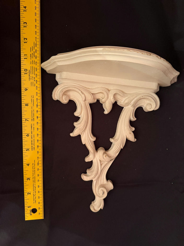 vintage-style decorative acanthus leaf wall shelf - image 4 of 4