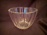 vintage crystal bowl featuring a fluted/ribbed design - thumbnail 1 of 5