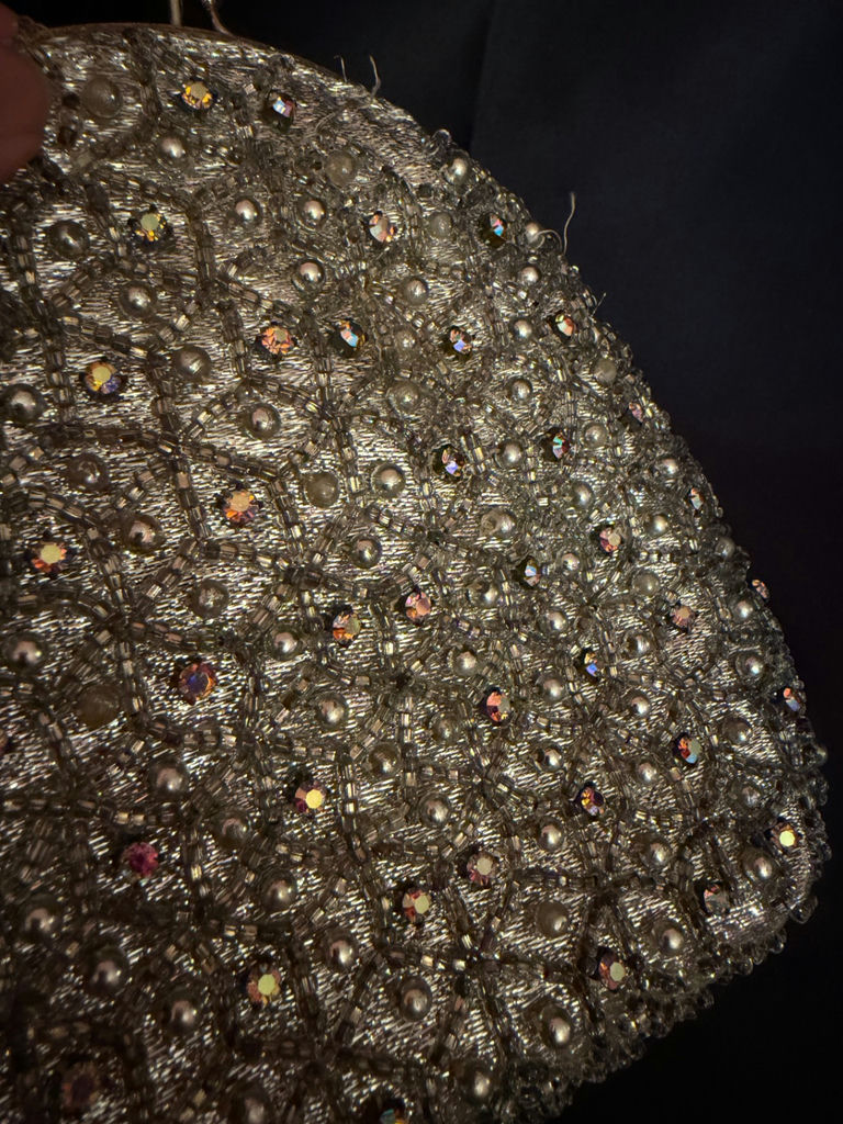 Vintage, beaded evening clutch bag - image 3 of 4