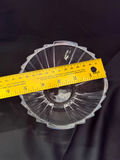 vintage crystal bowl featuring a fluted/ribbed design - thumbnail 4 of 5