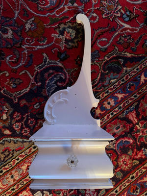 Decorative white wooden corbel wall shelf - Image 1 of 8