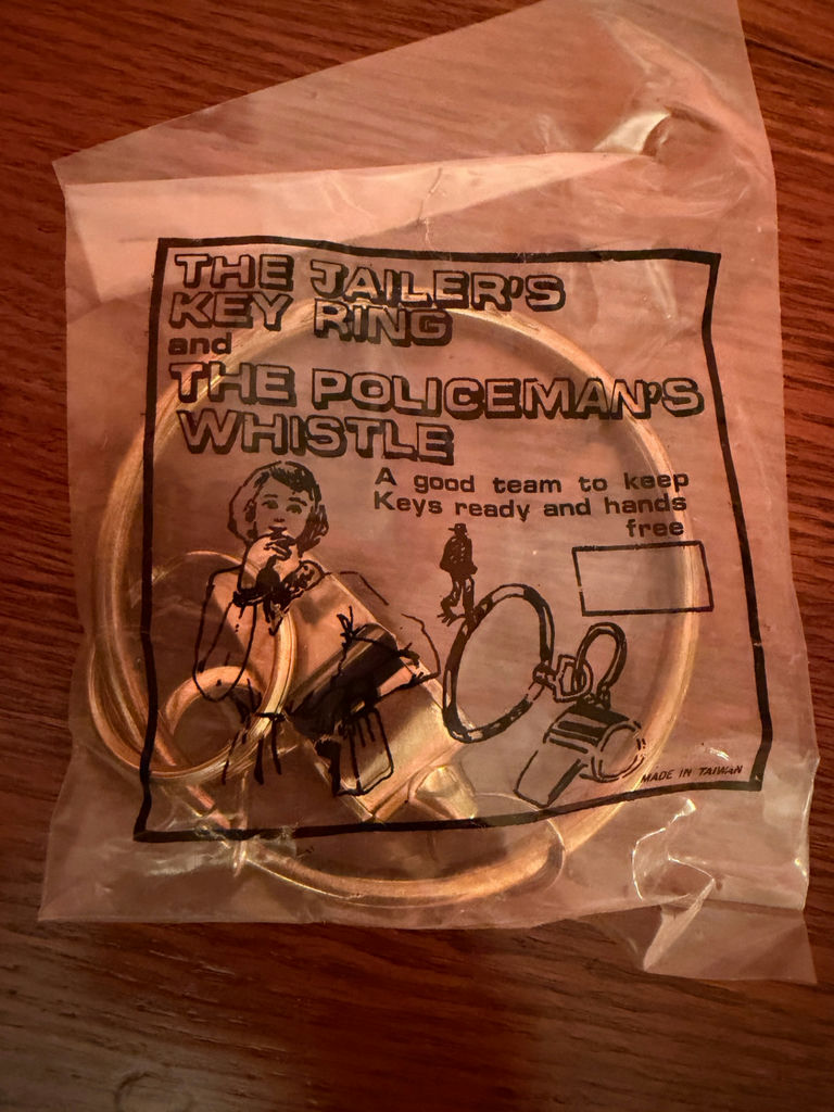vintage "Jailer's Key Ring and The Policeman's Whistle" set in its original packaging. - image 2 of 2