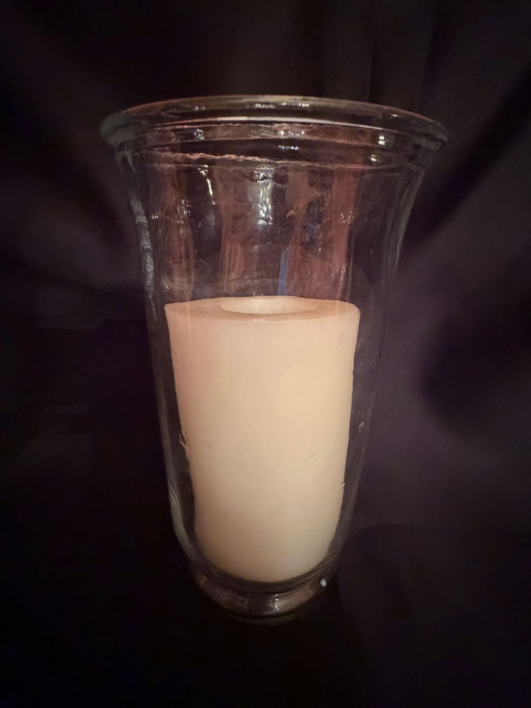Clear glass hurricane candle holder - image 1 of 3