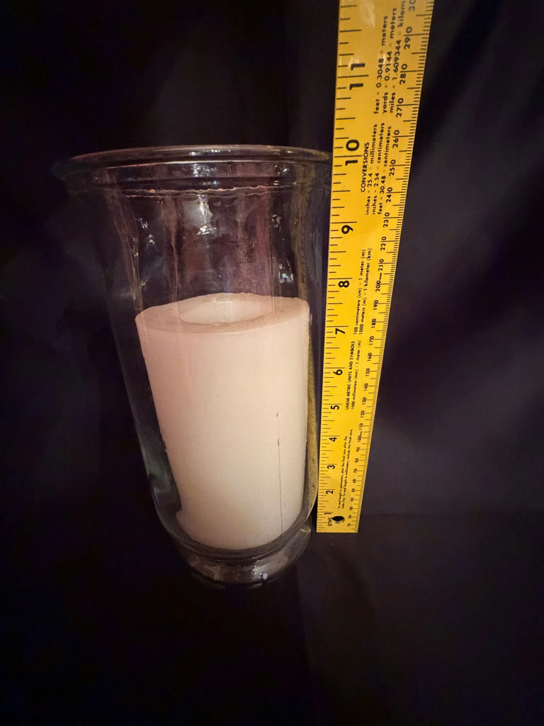 Clear glass hurricane candle holder - image 3 of 3