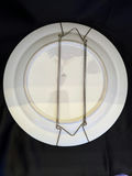 Vintage Quimper France ceramic dinner plate featuring a hand-painted rooster design - thumbnail 2 of 3