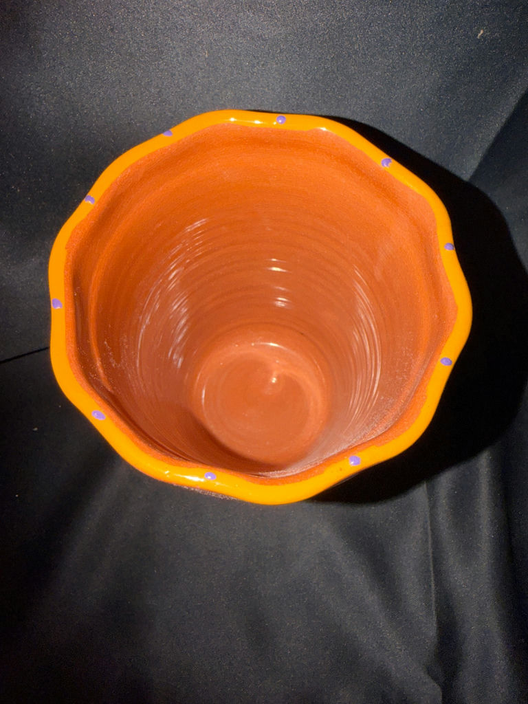 hand-painted terracotta planter - image 5 of 6