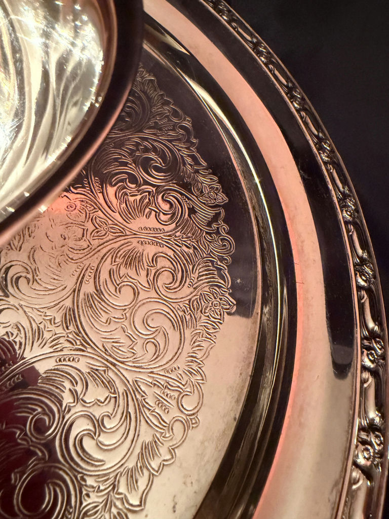 Vintage silver-plated chip and dip tray - image 4 of 5