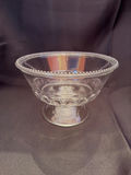 vintage clear pressed glass compote bowl - thumbnail 1 of 6