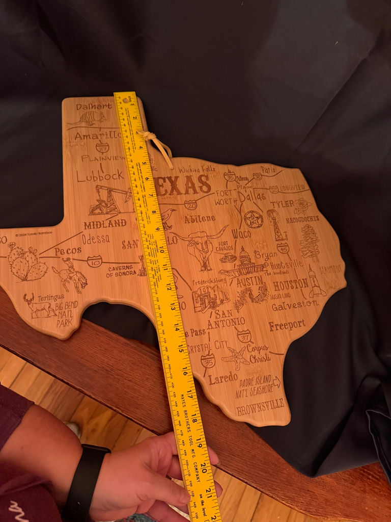 Totally Bamboo Destination Texas state-shaped board - image 5 of 6