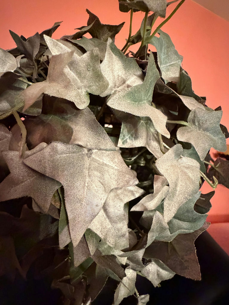 artificial English Ivy topiary tree in a decorative planter. - image 2 of 6