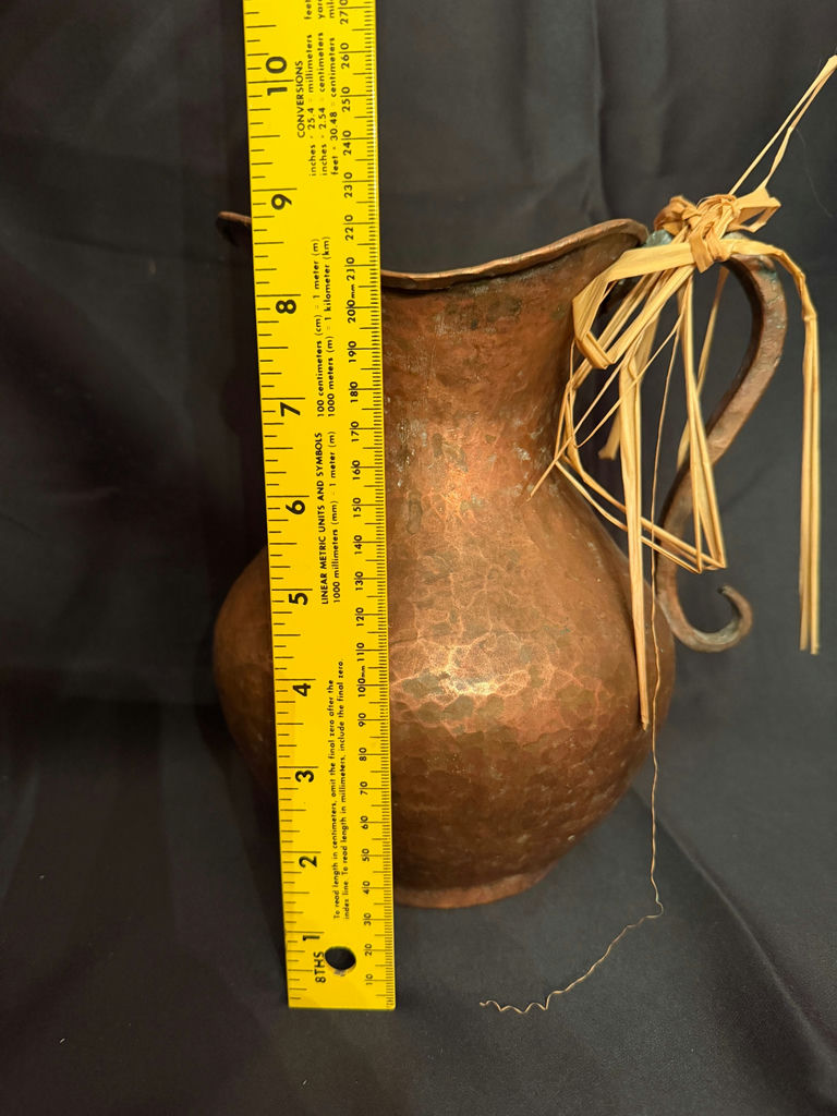 Vintage hand-hammered copper pitcher or ewer - image 6 of 7