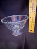 vintage clear pressed glass compote bowl - thumbnail 4 of 6