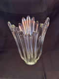 vintage Scandinavian clear glass water splash vase - thumbnail 1 of 3