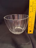 vintage crystal bowl featuring a fluted/ribbed design - thumbnail 5 of 5