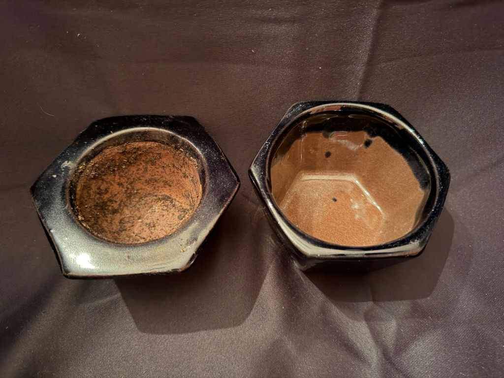 hexagonal ceramic bonsai planter - image 3 of 5