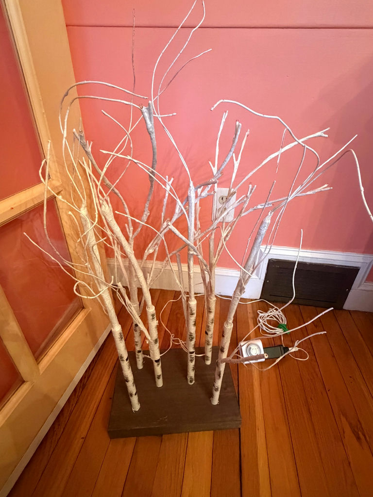 Pre-lit artificial birch tree centerpiece - image 5 of 5
