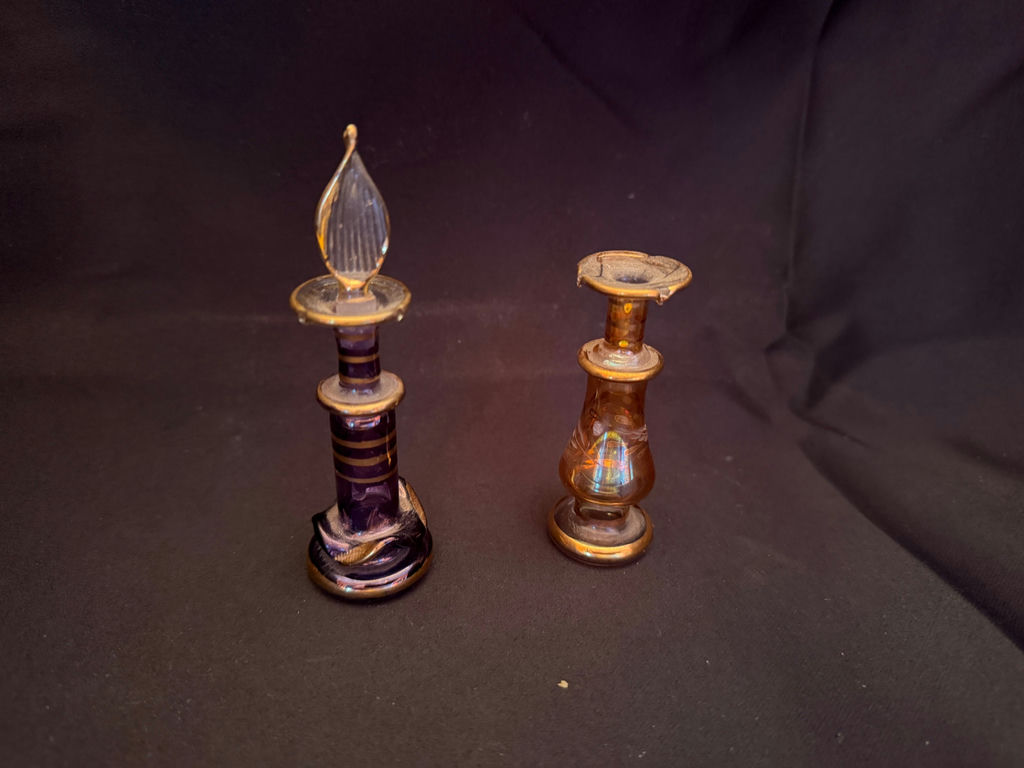 decorative Egyptian glass perfume bottles - image 2 of 3