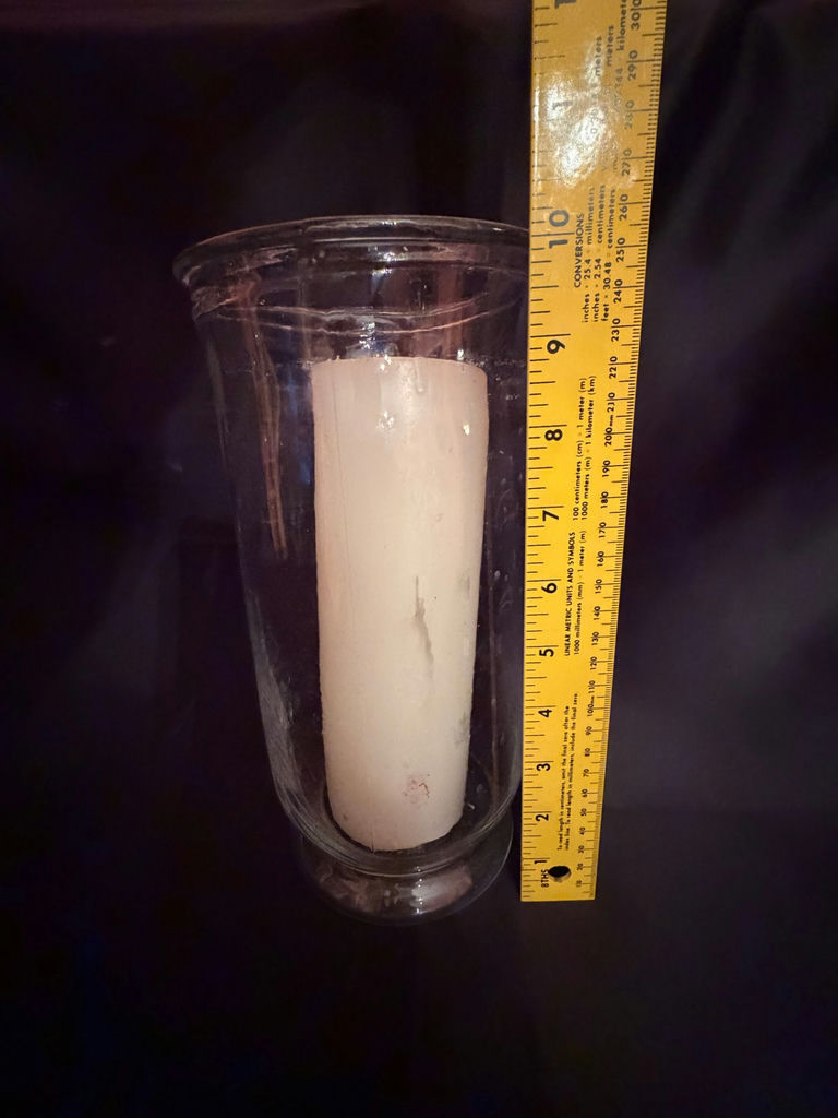 Clear glass hurricane vase or candle holder - image 2 of 3