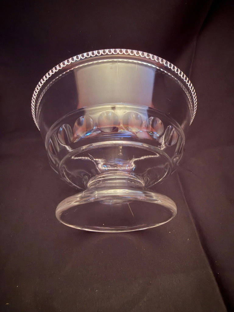 vintage clear pressed glass compote bowl - image 3 of 6