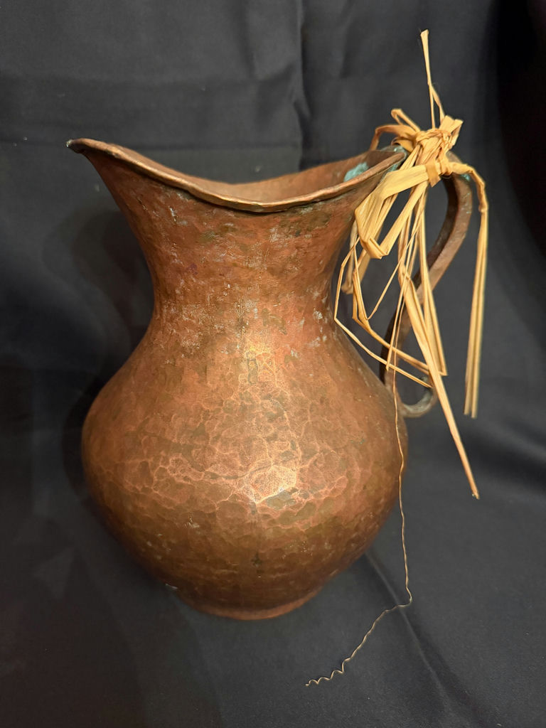 Vintage hand-hammered copper pitcher or ewer - image 1 of 7