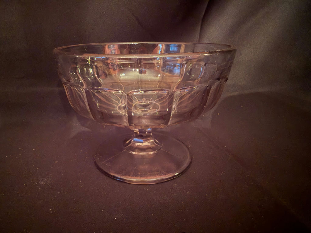 Vintage crystal footed compote bowl - image 1 of 4